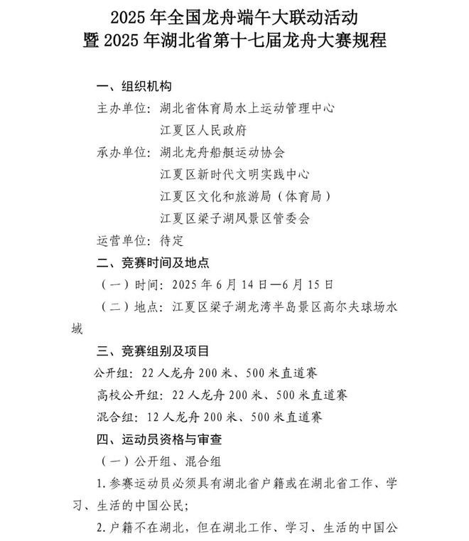龙舟大赛将在武汉举办！开元棋牌定了！湖北省(图6)